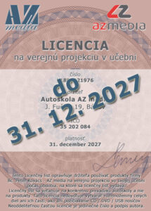 Licencia do 31. 12. 2027